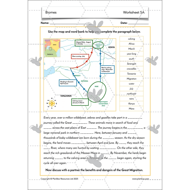 PlanBee Biomes KS2 Geography Lessons