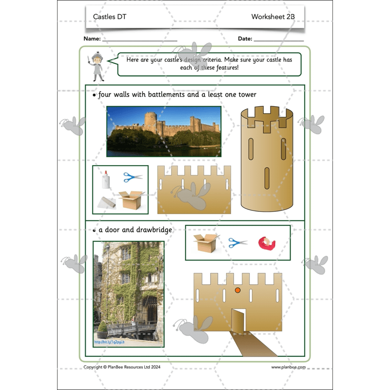 PlanBee Castles Topic KS1 Enrichment Lesson Pack