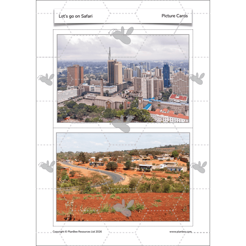 PlanBee Let's go on Safari | Kenya KS1 Geography Lesson Pack