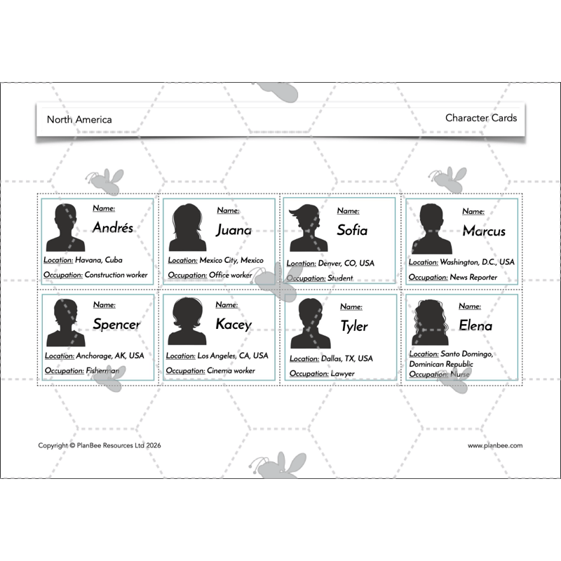 PlanBee North America KS2 Geography Lesson Pack