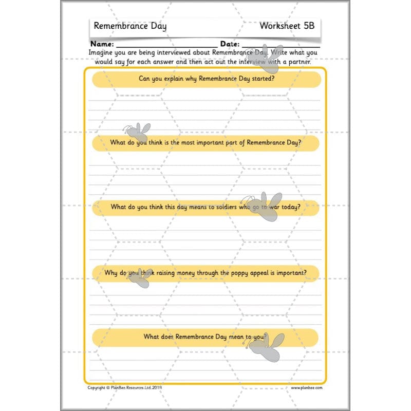 PlanBee KS1 Remembrance Day Lesson | Year 2 History Planning