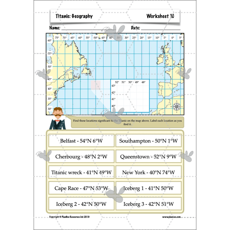 PlanBee Titanic Topic KS2 Enrichment Lesson Pack