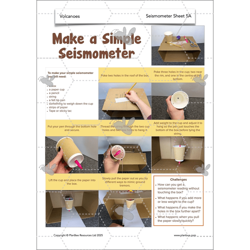 PlanBee Volcanoes KS2 Geography Lesson Planning