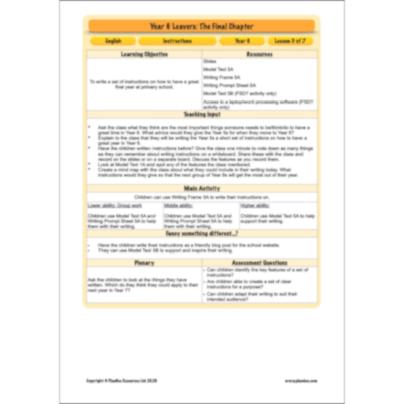 Year 6 Leavers: The Final Chapter