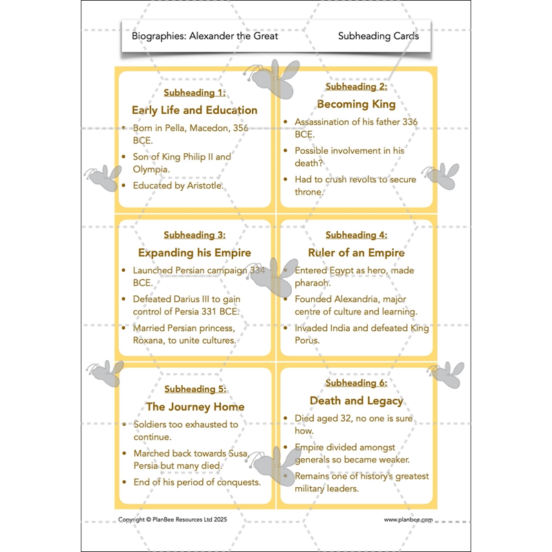 PlanBee Alexander the Great KS2 | English Lessons | Biographies