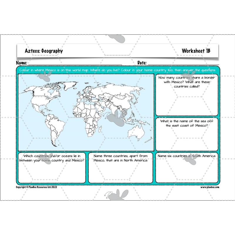 PlanBee Aztecs KS2 Topic Enrichment Pack