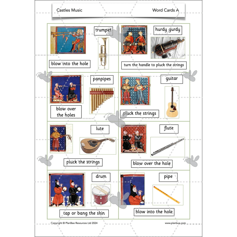 PlanBee Castles Topic KS1 Enrichment Lesson Pack