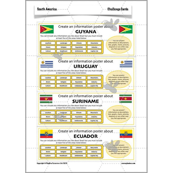 PlanBee South America KS2 Geography Lesson Pack by PlanBee