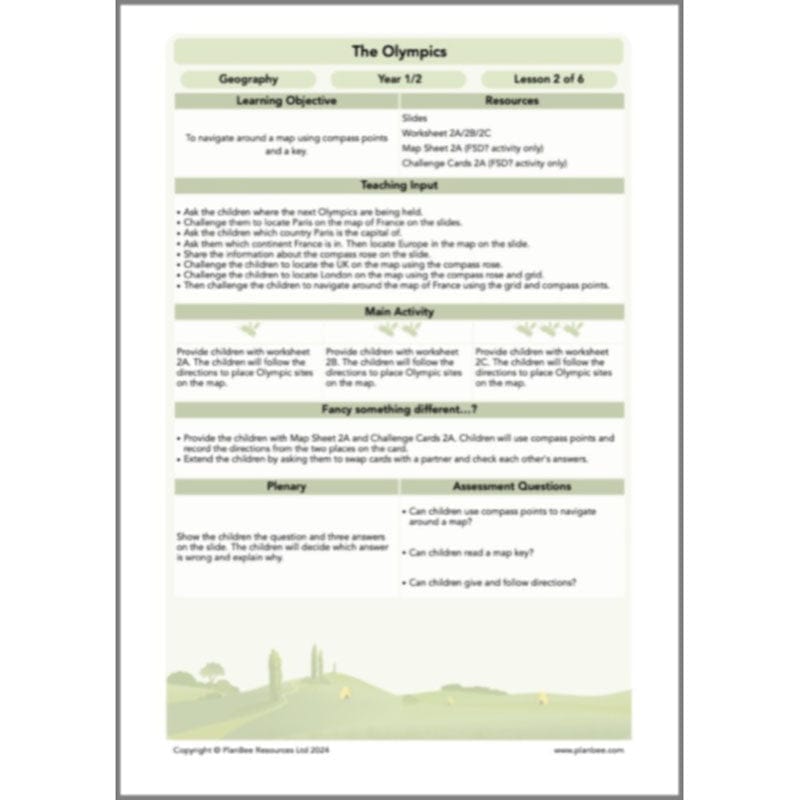 PlanBee Olympic Games KS1 Lesson Pack by PlanBee