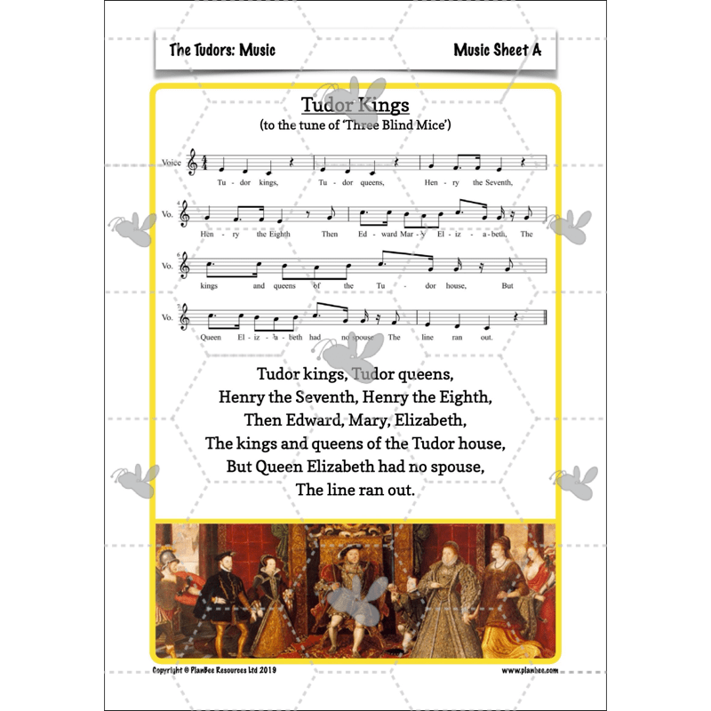 PlanBee The Tudors Topic KS2 Enrichment Lesson Pack