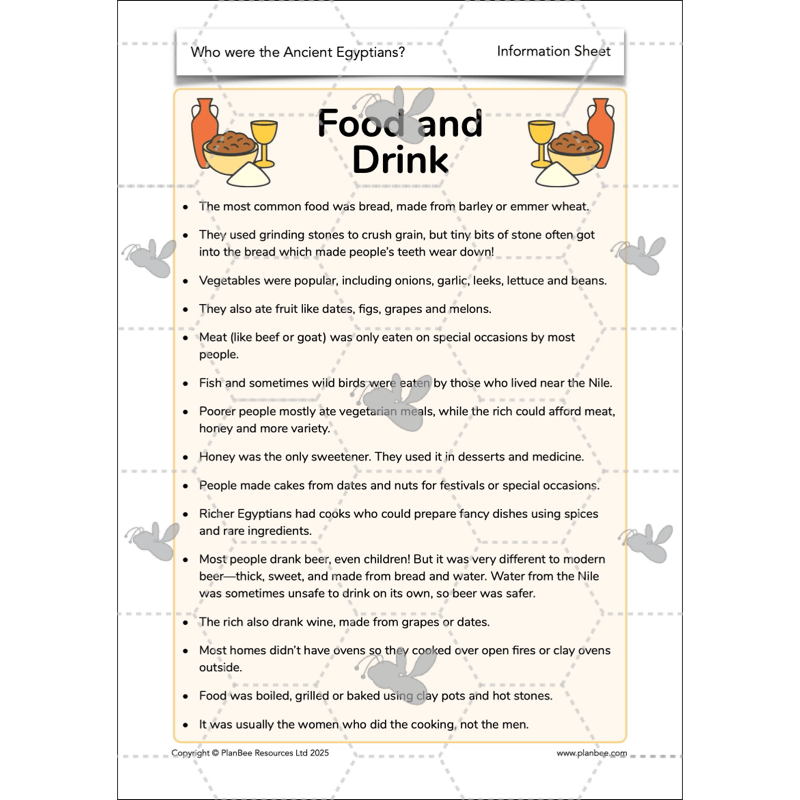 PlanBee Who were the Ancient Egyptians? KS2 History Lesson Pack