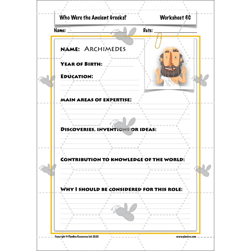 PlanBee Who were the Ancient Greeks KS2 History Lesson Plans