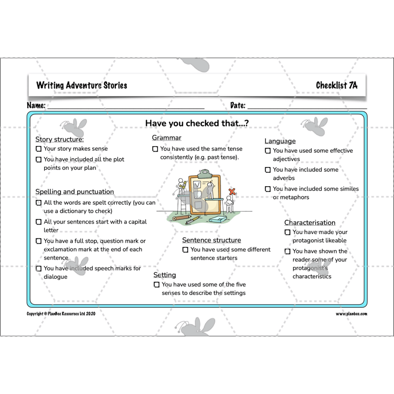 PlanBee Year 6 KS2 Adventure Story Writing Lesson Planning Pack by PlanBee