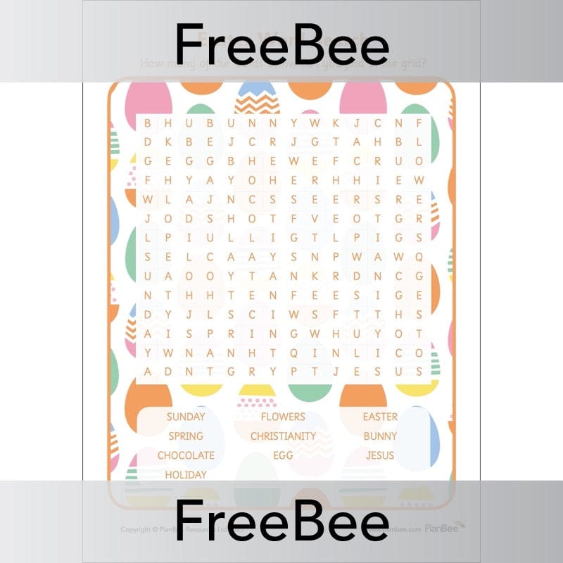 PlanBee Printable Easter Word Search KS2 | Free PlanBee Resource