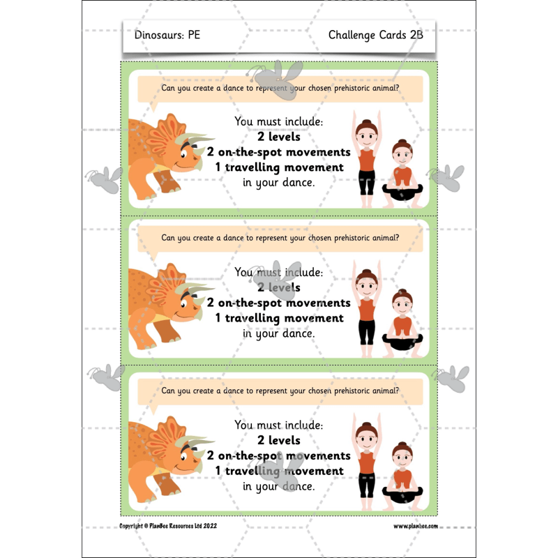 PlanBee Dinosaurs KS1 Topic Enrichment Lesson Pack