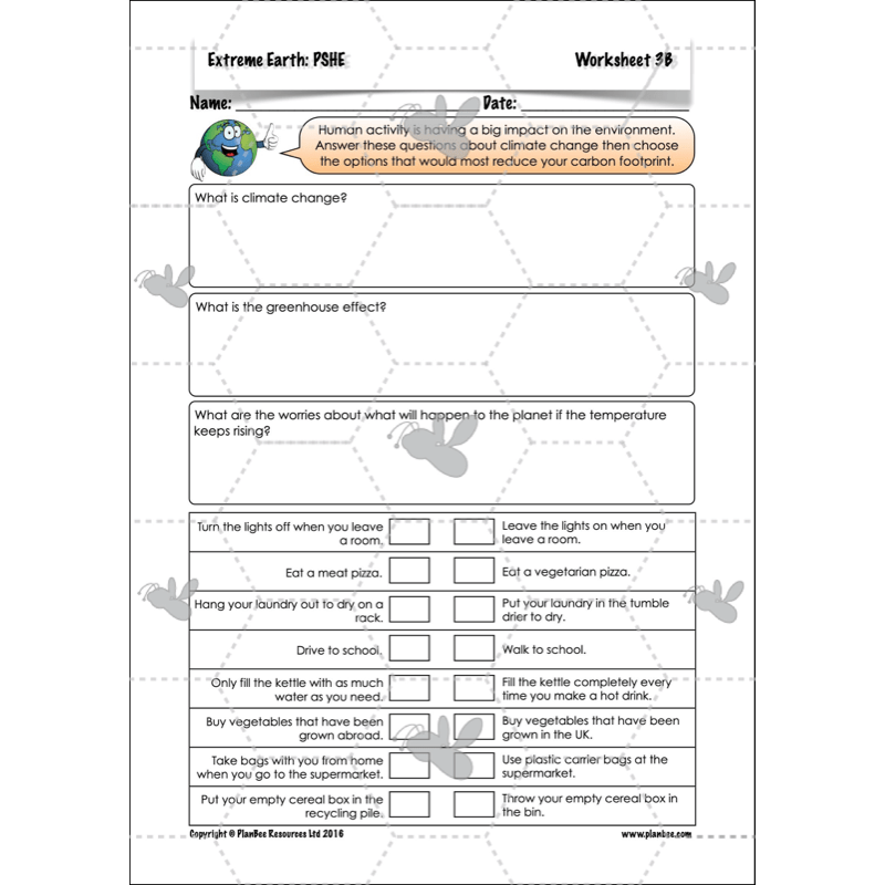 PlanBee Extreme Earth Topic KS2 Enrichment Lesson Pack