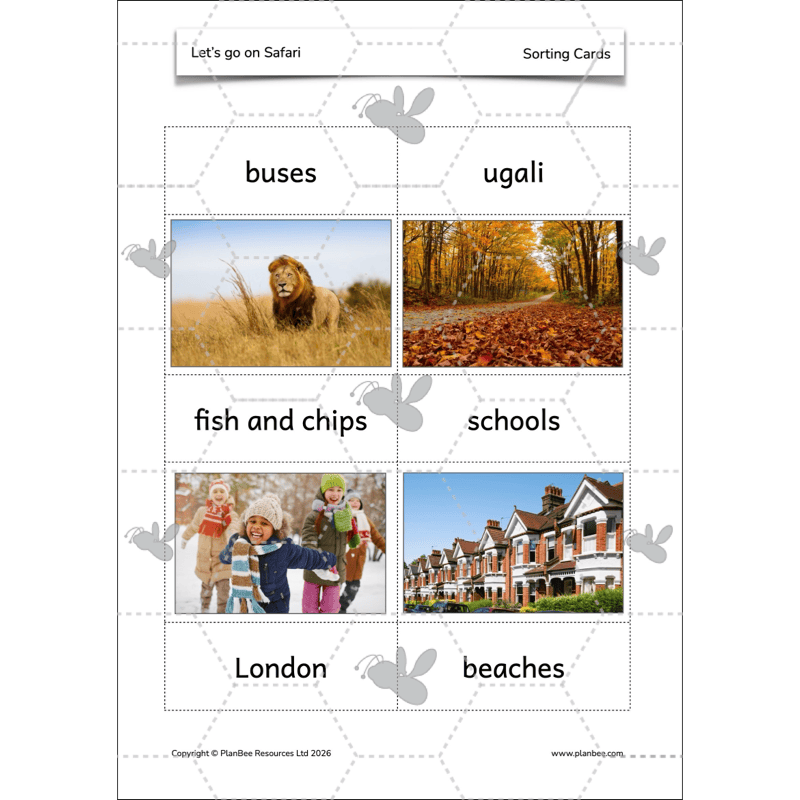 PlanBee Let's go on Safari | Kenya KS1 Geography Lesson Pack