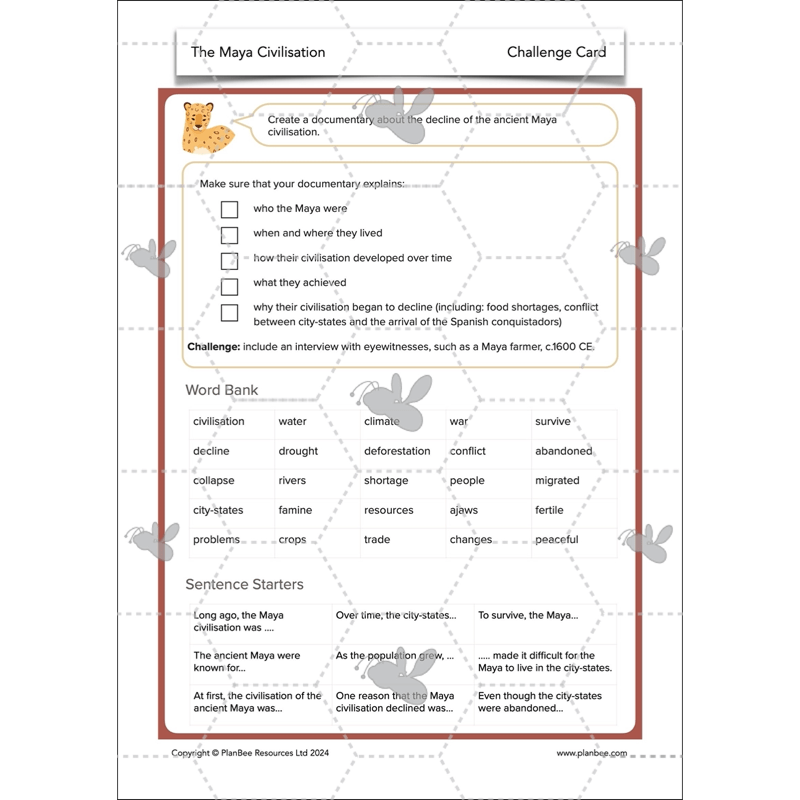 PlanBee The Maya Civilisation KS2 History Lessons and Resources