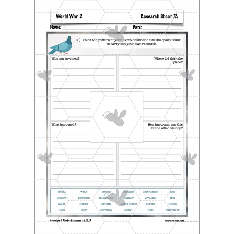 PlanBee Upper KS2 World War 2 History Planning and Resources