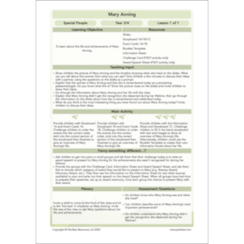 PlanBee Dinosaurs Topic KS2 Enrichment Lesson Pack