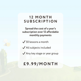 <strong>Monthly Subscription: 1 Year (12 Monthly Payments)</strong>