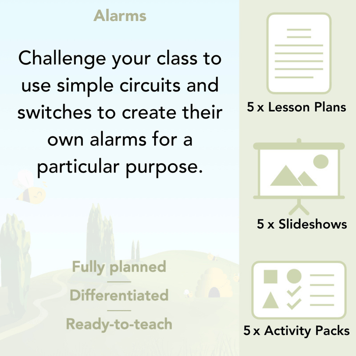 PlanBee Alarms - Electrical Circuits: DT Primary Resources - PlanBee KS2