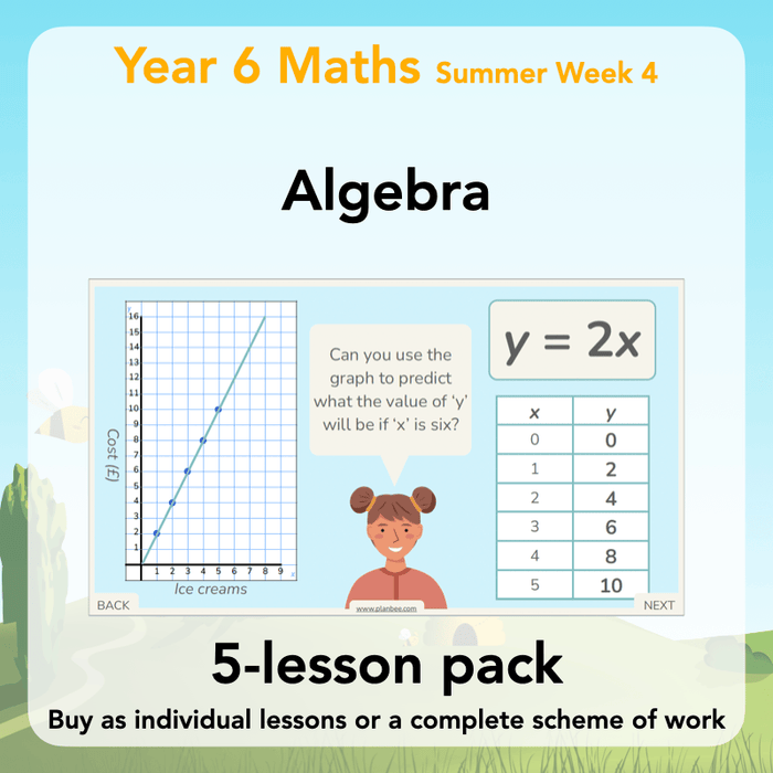 PlanBee Algebra: simple algebra lesson planning for Year 6