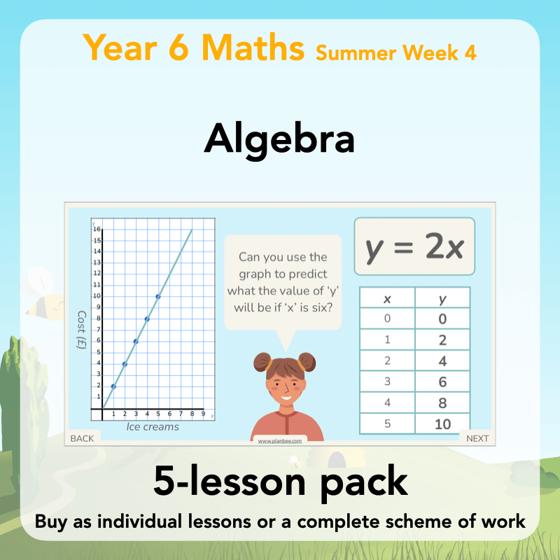 PlanBee Algebra: simple algebra lesson planning for Year 6