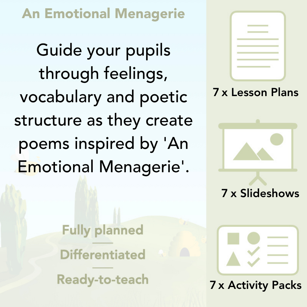 PlanBee An Emotional Menagerie Year 6 Poetry Lesson Pack by PlanBee