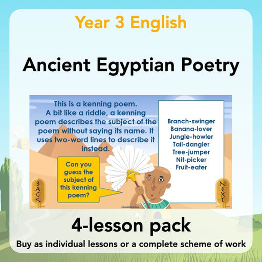 PlanBee Ancient Egyptian Poetry | KS2 English Pack