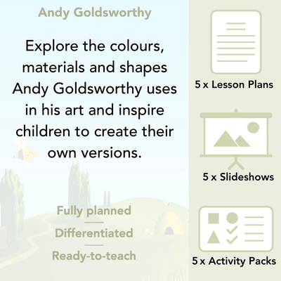 PlanBee Andy Goldsworthy KS1 Art Lesson Plans created by PlanBee