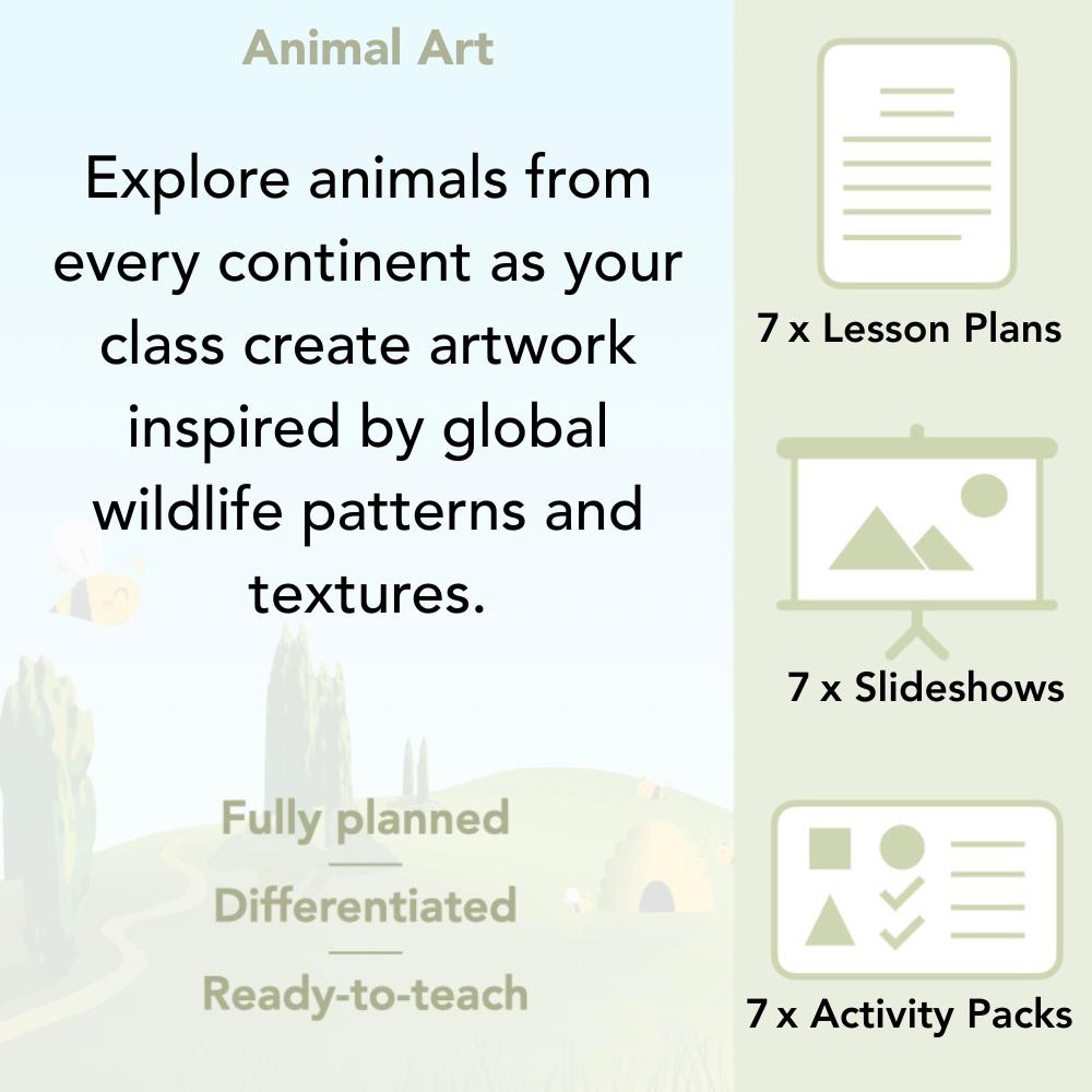 PlanBee Animal Art lessons and planning for KS1 created by PlanBee