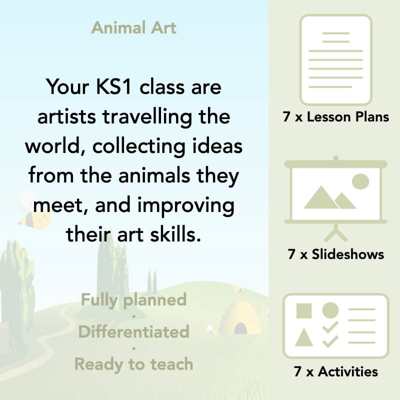 PlanBee Animal Art KS1 | Art Lesson Pack