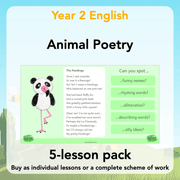 PlanBee Animal Poetry KS1 English Lesson Pack