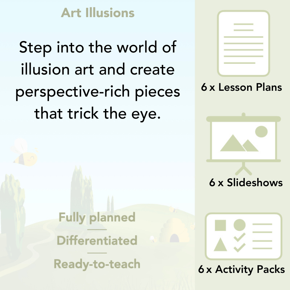 PlanBee Art Illusions KS2 illusion art and op art lessons | PlanBee
