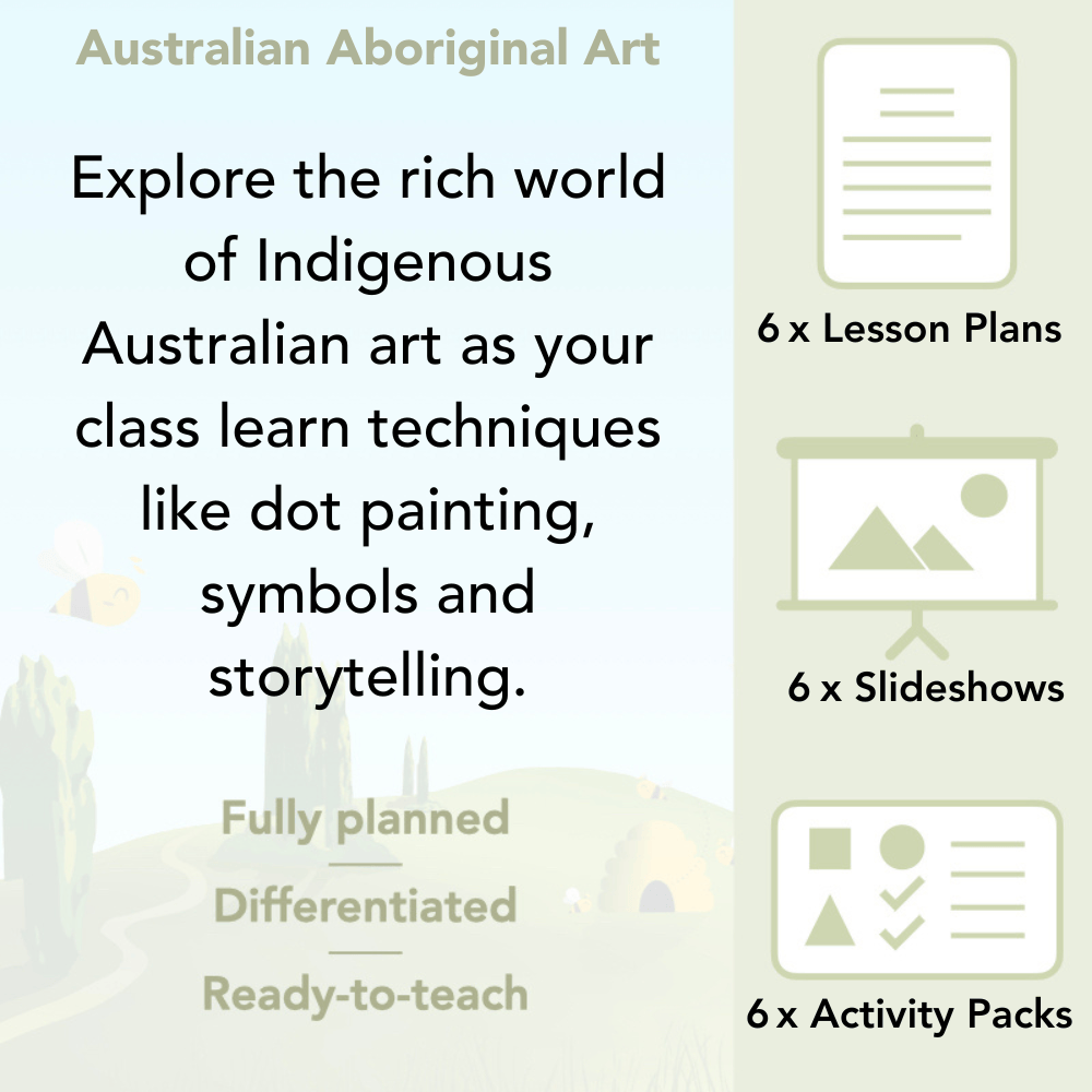 PlanBee KS1 Aboriginal Art Lesson plan and resources by PlanBee