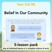 PlanBee Belief In Our Community: Complete set of KS2 RE lessons