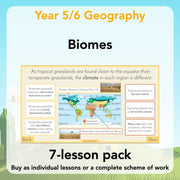 PlanBee Biomes KS2 Geography Lessons