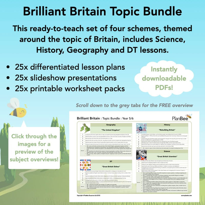 PlanBee Brilliant Britain KS2 Year 5 & Year 6 Topic by PlanBee