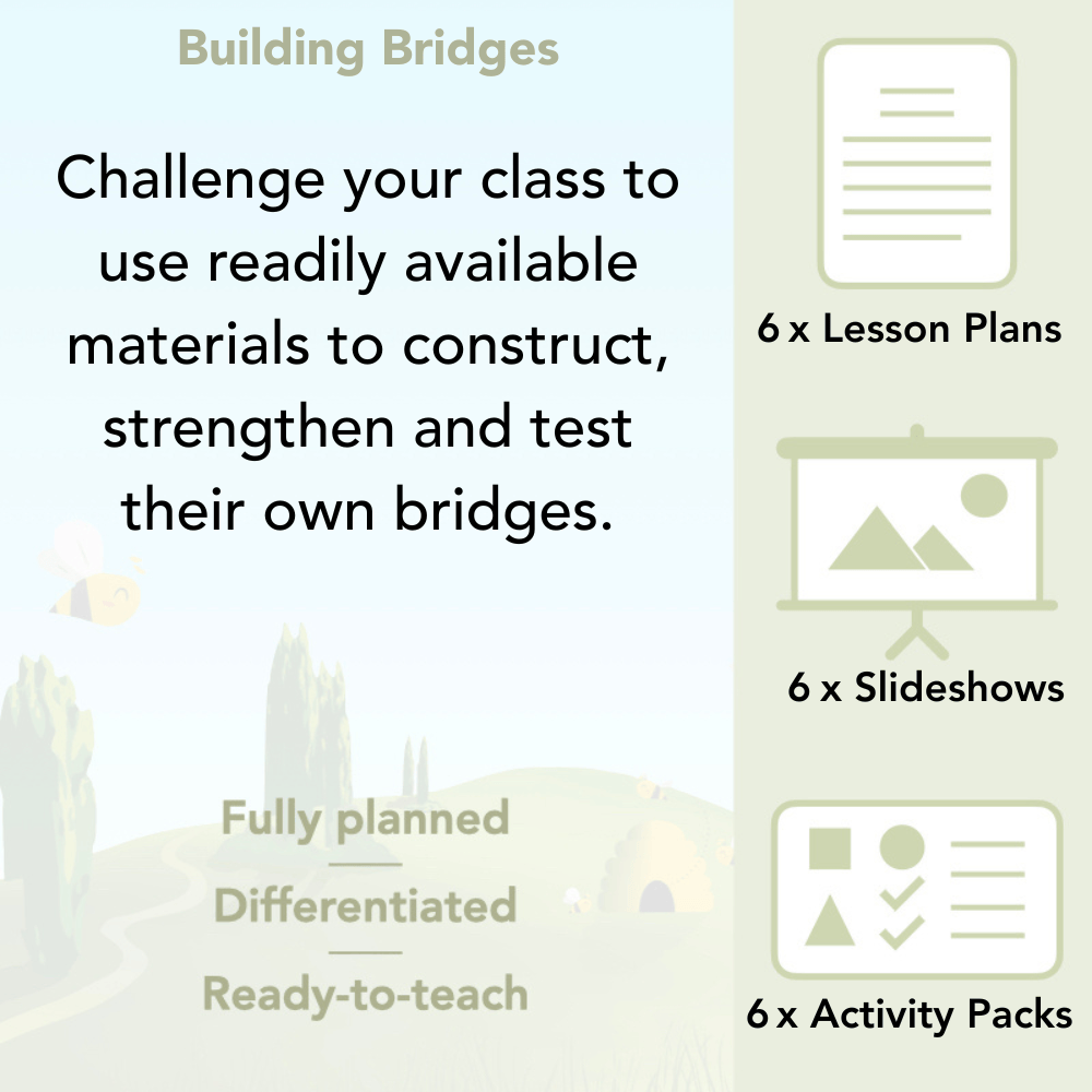PlanBee Building Bridges KS2 structures DT lessons by PlanBee