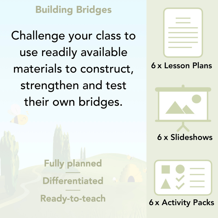 PlanBee Building Bridges KS2 structures DT lessons by PlanBee