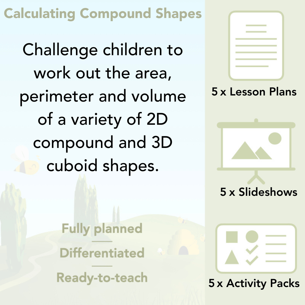 PlanBee Volume and Area of Compound Shapes KS2 Maths by PlanBee