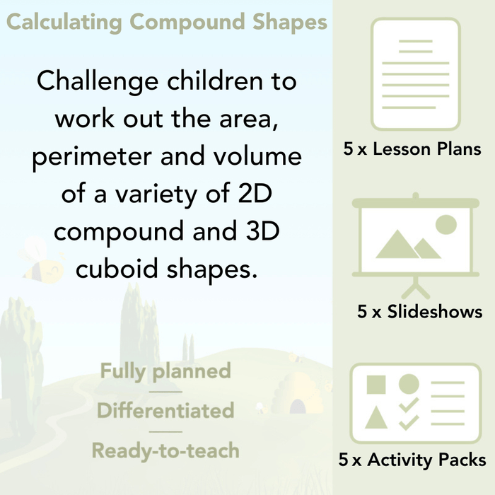 PlanBee Volume and Area of Compound Shapes KS2 Maths by PlanBee