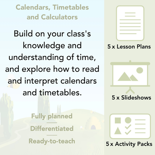 PlanBee Year 5 Time Lessons: Calendars and Timetables KS2