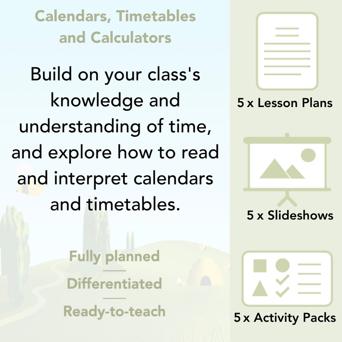 PlanBee Year 5 Time Lessons: Calendars and Timetables KS2