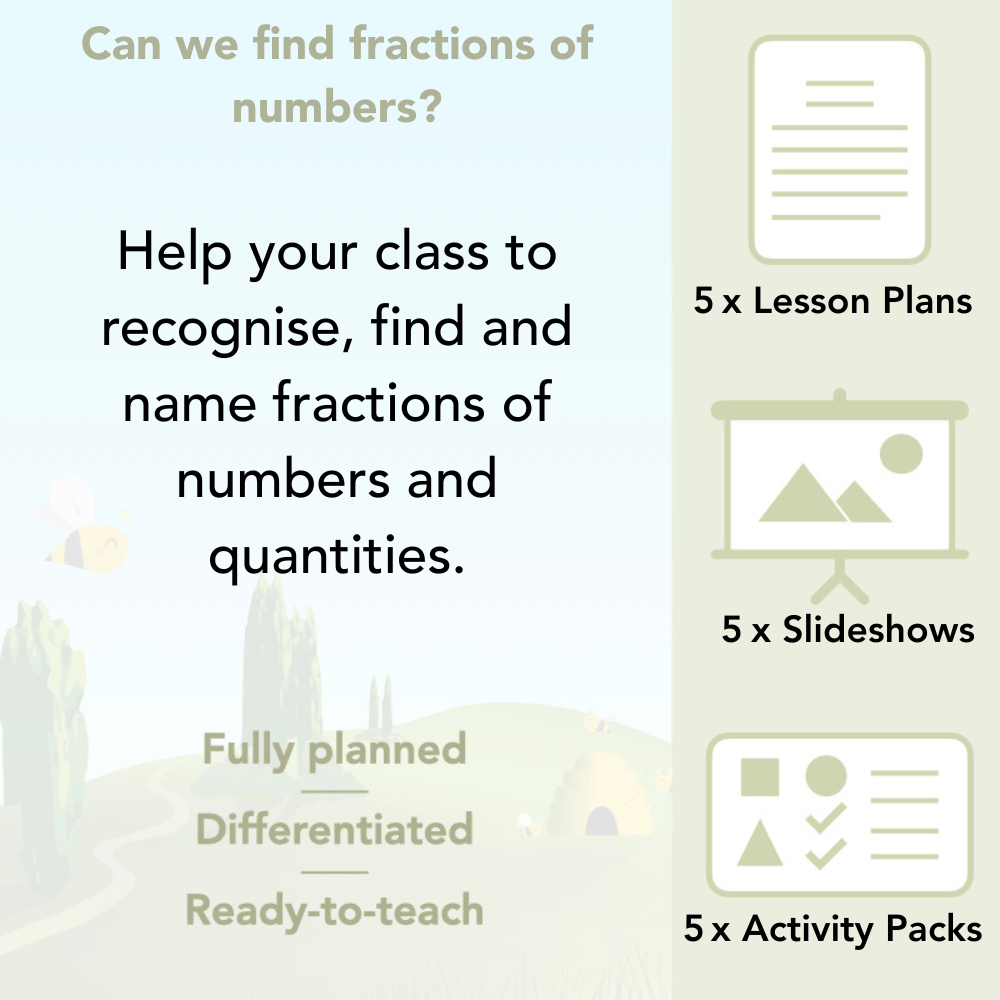 PlanBee Find fractions of amounts Year 2 Fractions by PlanBee