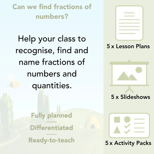 PlanBee Find fractions of amounts Year 2 Fractions by PlanBee
