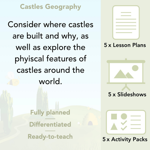 PlanBee Castles KS1 Geography Lesson Planning and Resources