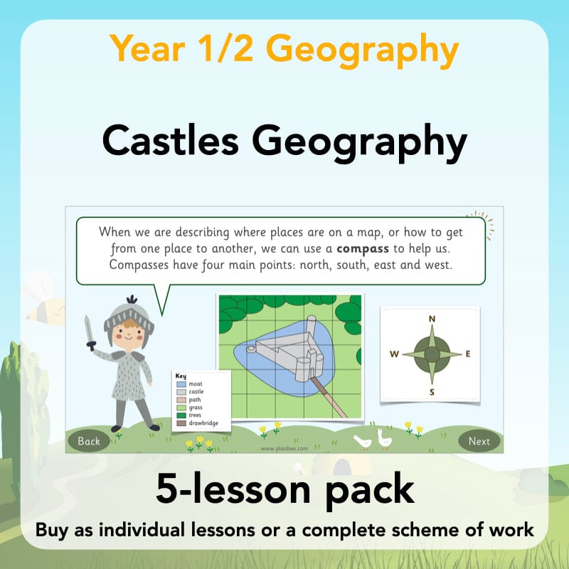 PlanBee Castles KS1 Geography Lesson Planning and Resources