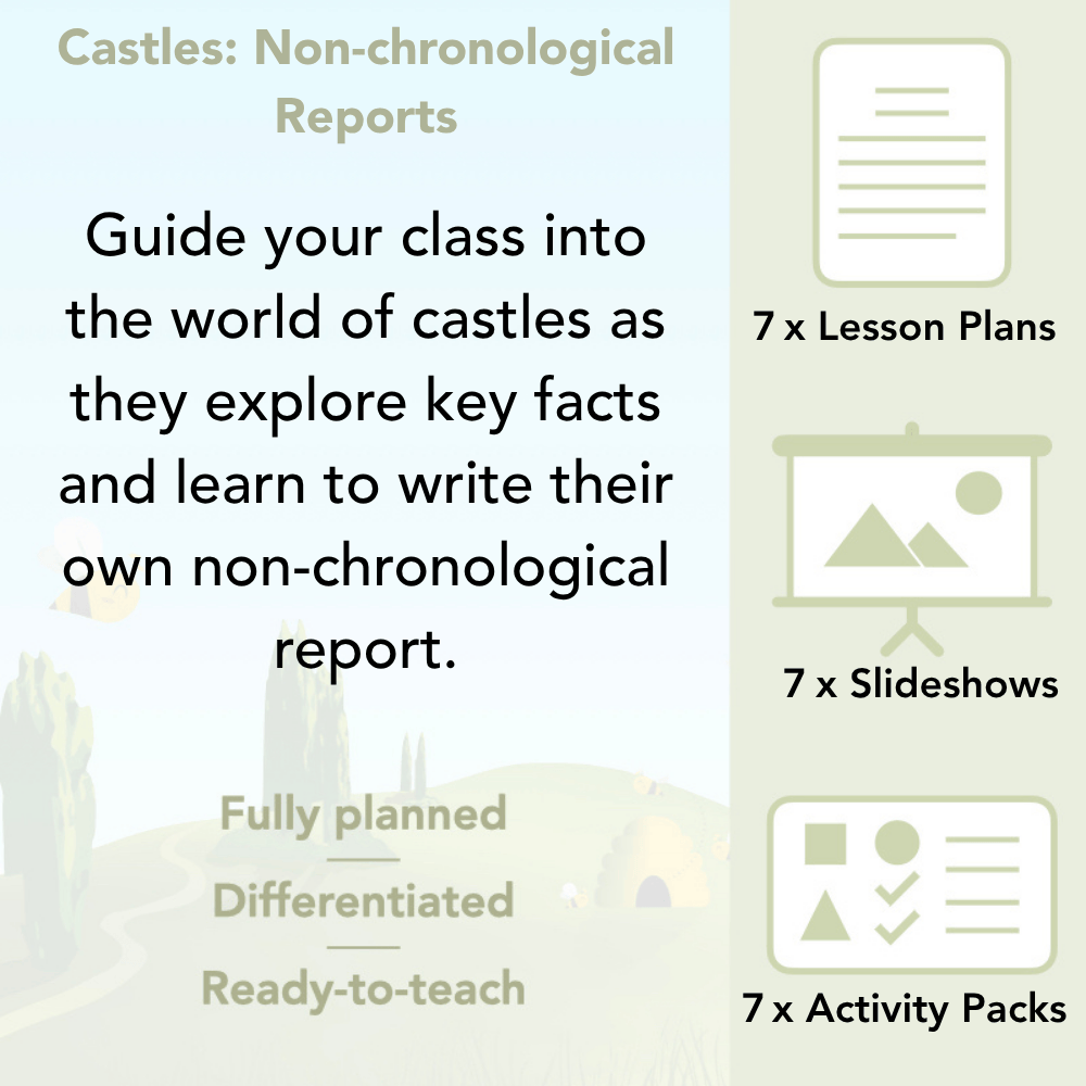 PlanBee Castles Non-Chronological Reports Year 2 English by PlanBee